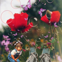 flowers girl shoes butterfly looking spring fantasy picsarteffects myedit freetoedit