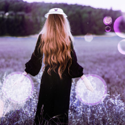 love purple fields magic woman dramatic freetoedit ircportraitfrombehind portraitfrombehind