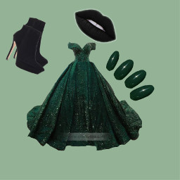 dress fashion green black blm alm mlm freetoedit
