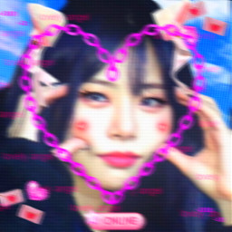 jiu minji dreamctcher kpop webcore catears pink catgirl cute dreamcatcherjiu freetoedit