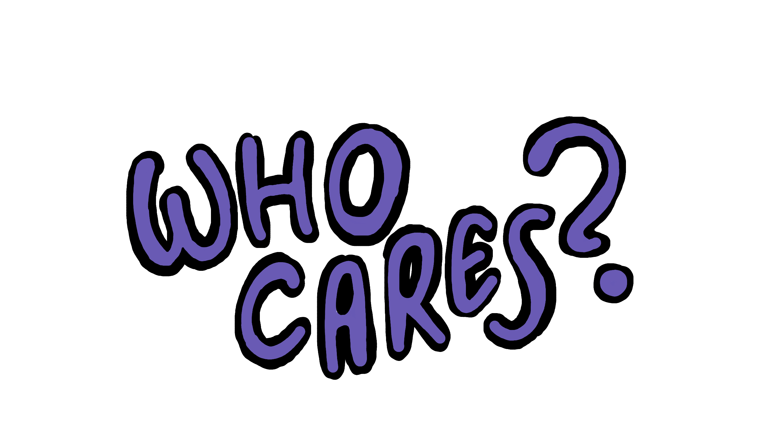 text purple whocares blue sticker by milkyway_downton