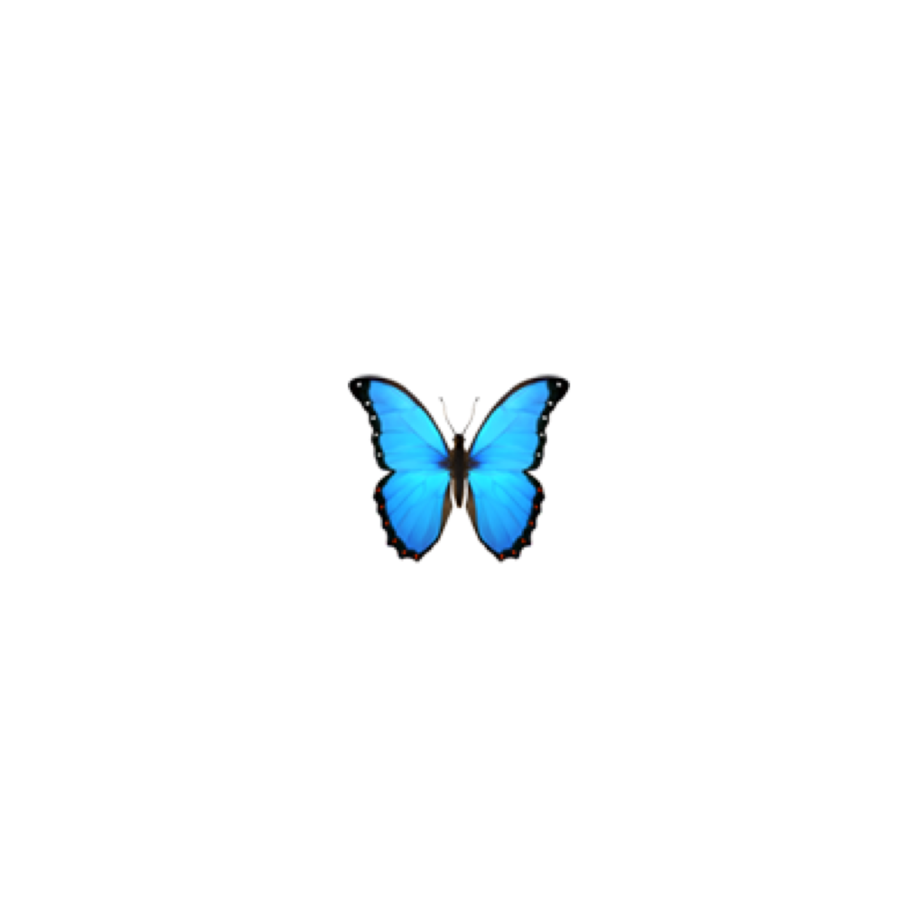 Blue Butterfly Emoji PNG