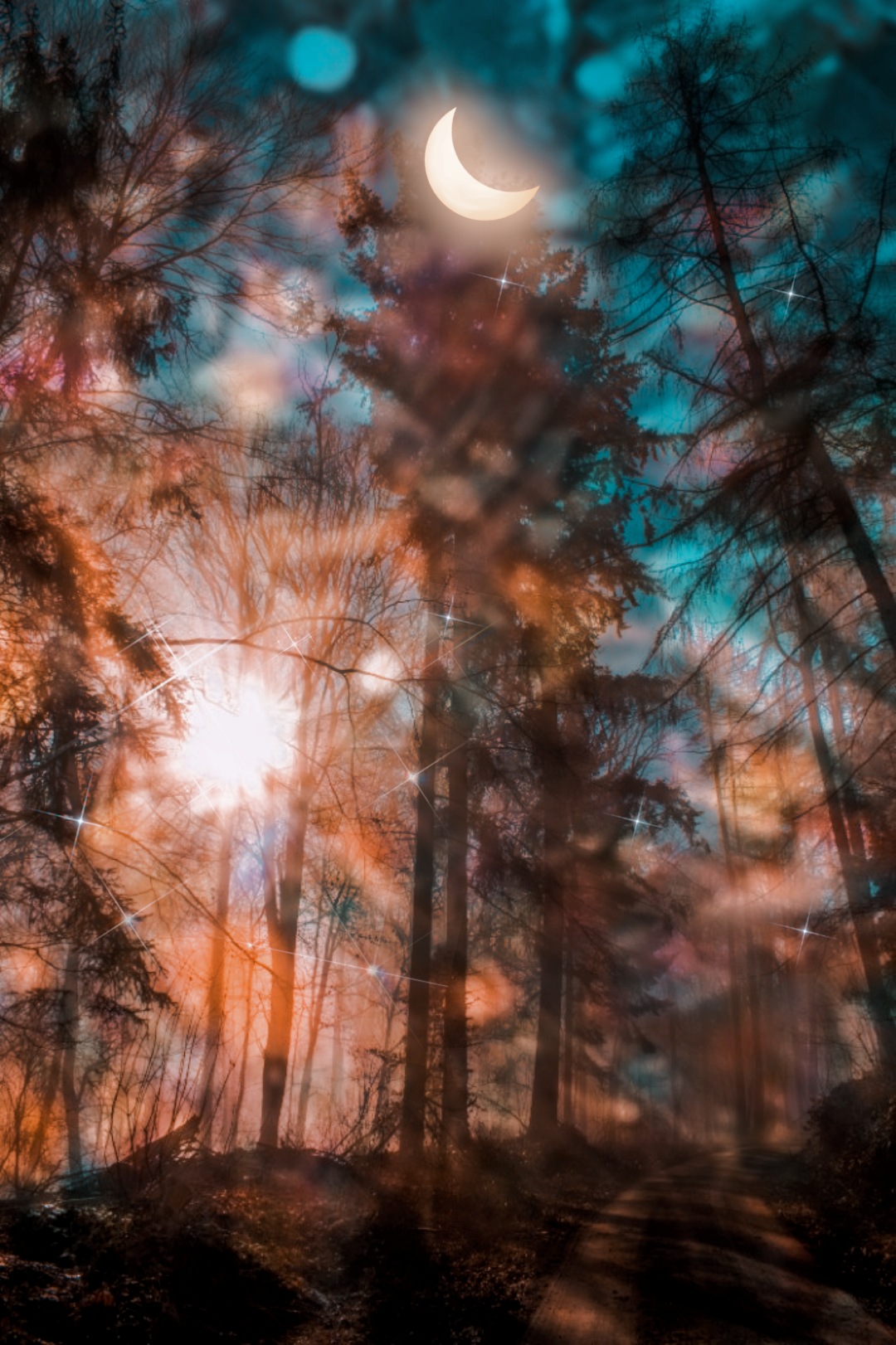 #madewithpicsart #background #backgrounds #walpapper #forest #moon #makeawesome