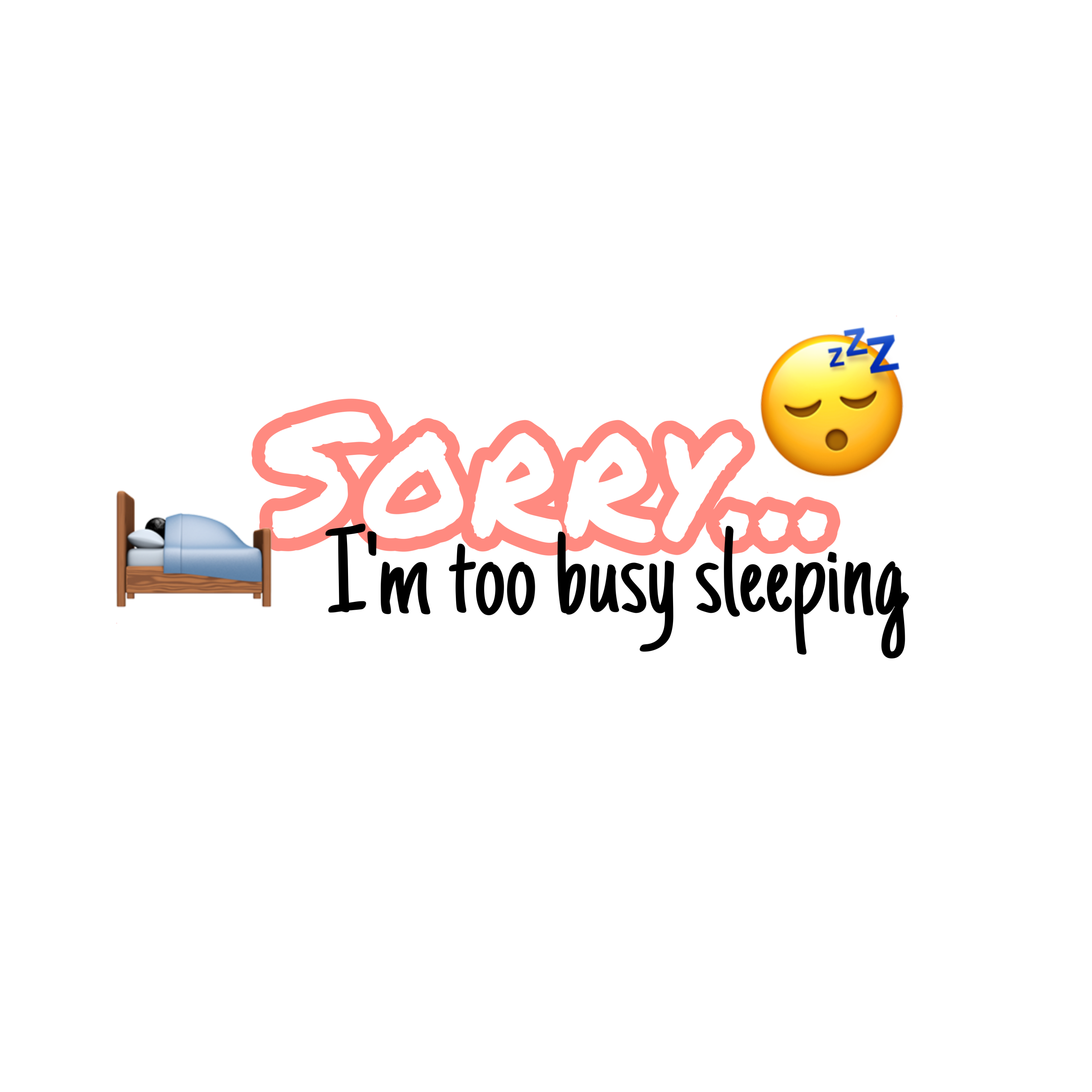 sticker sorry sleep sleeping bed sticker by @evieartzz