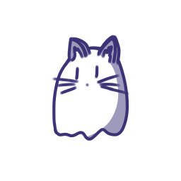 doodle cat ghostcat