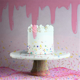 cake colorful confetti sweet birthday genderreveal drip icecream delicious girly cute art birthdaycake celebration party sprinkles sweettooth yummy food desert spotify music playlist cravings foodie freetoedit