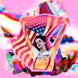 lanadelrey america gem diamond americanflag stars singer pink tshirt photoshop glow illustrator myedit freetoedit