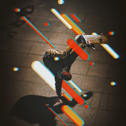freetoedit skater skateboarder skateboarding vignetteeffect abstractcolors abstractlines