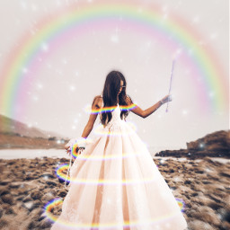 nature interesting beach power women girl girlpower rainbow dress magic beautiful beautifulgirl sky freetoedit