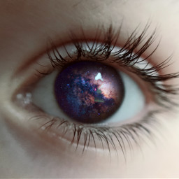 eye edit doubleexposure galaxy stars