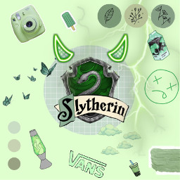 green greenaesthetic slytherin slytherinaesthetic slytherinhouse snake freetoedit