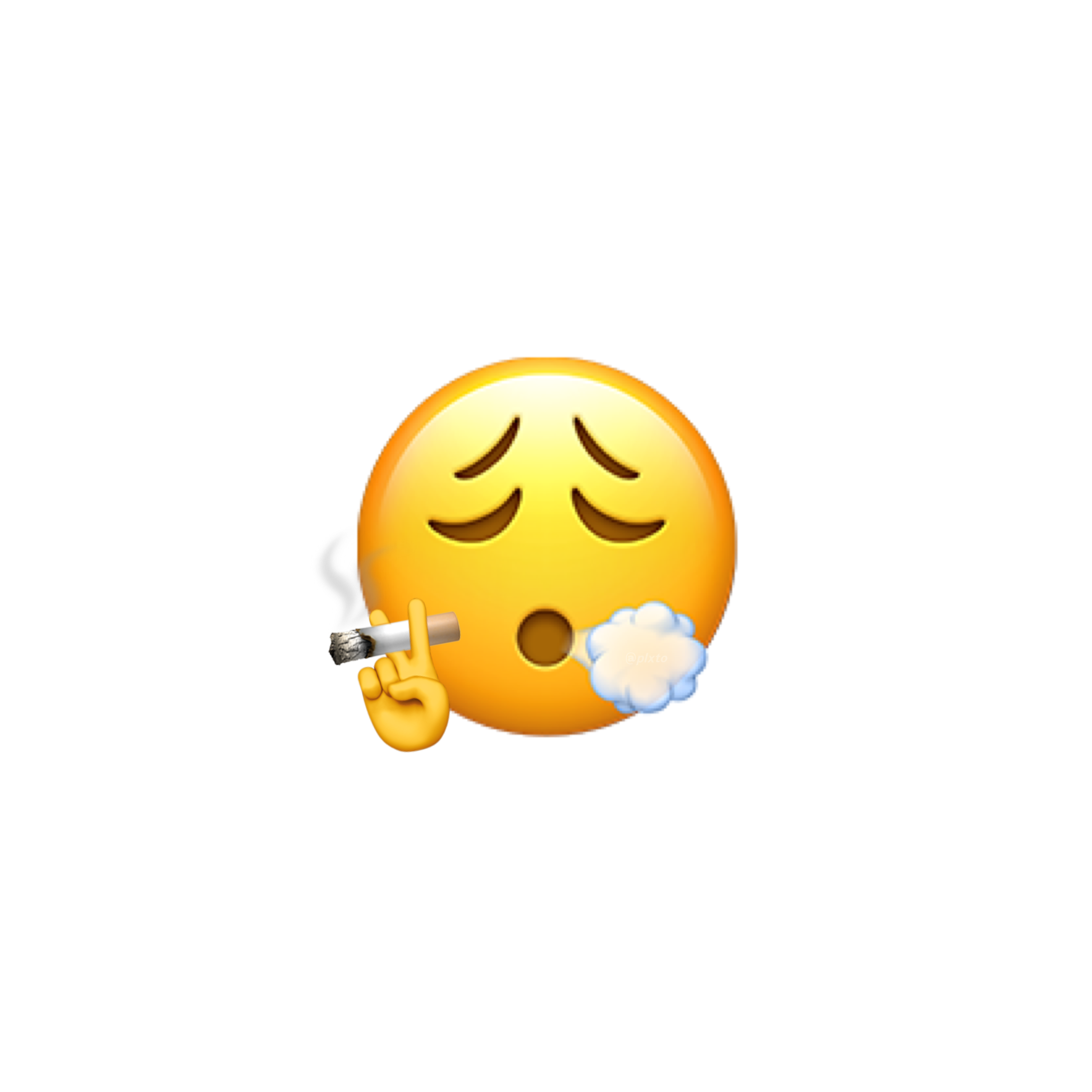 smoke-ciggy-cigarette-goodgood-emoji-sticker-by-plxtoszn