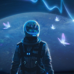 space lights astronaut magical fantasy fairies butterflies myedit freetoedit