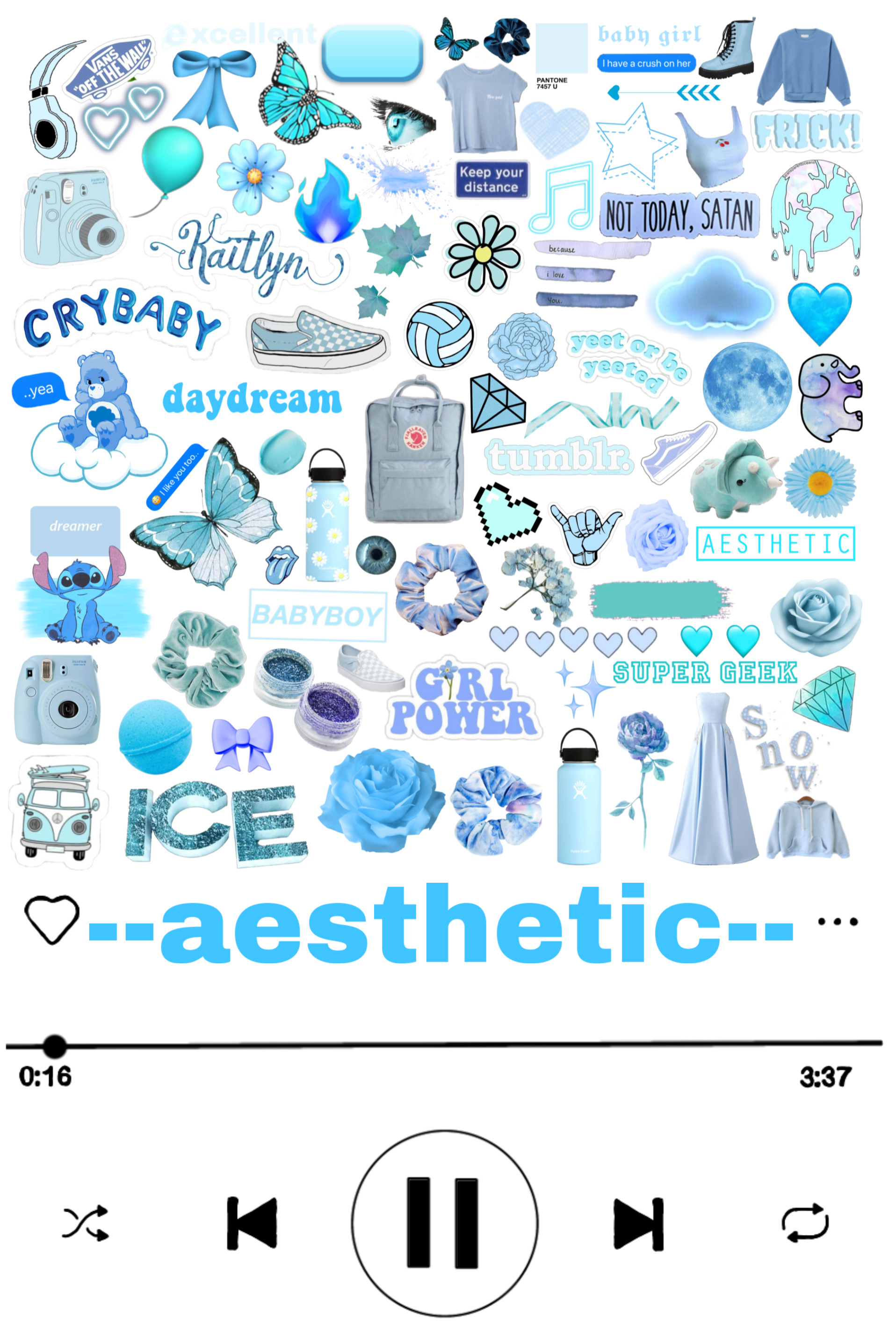 aesthetic bleu music blue musique image by ma rion