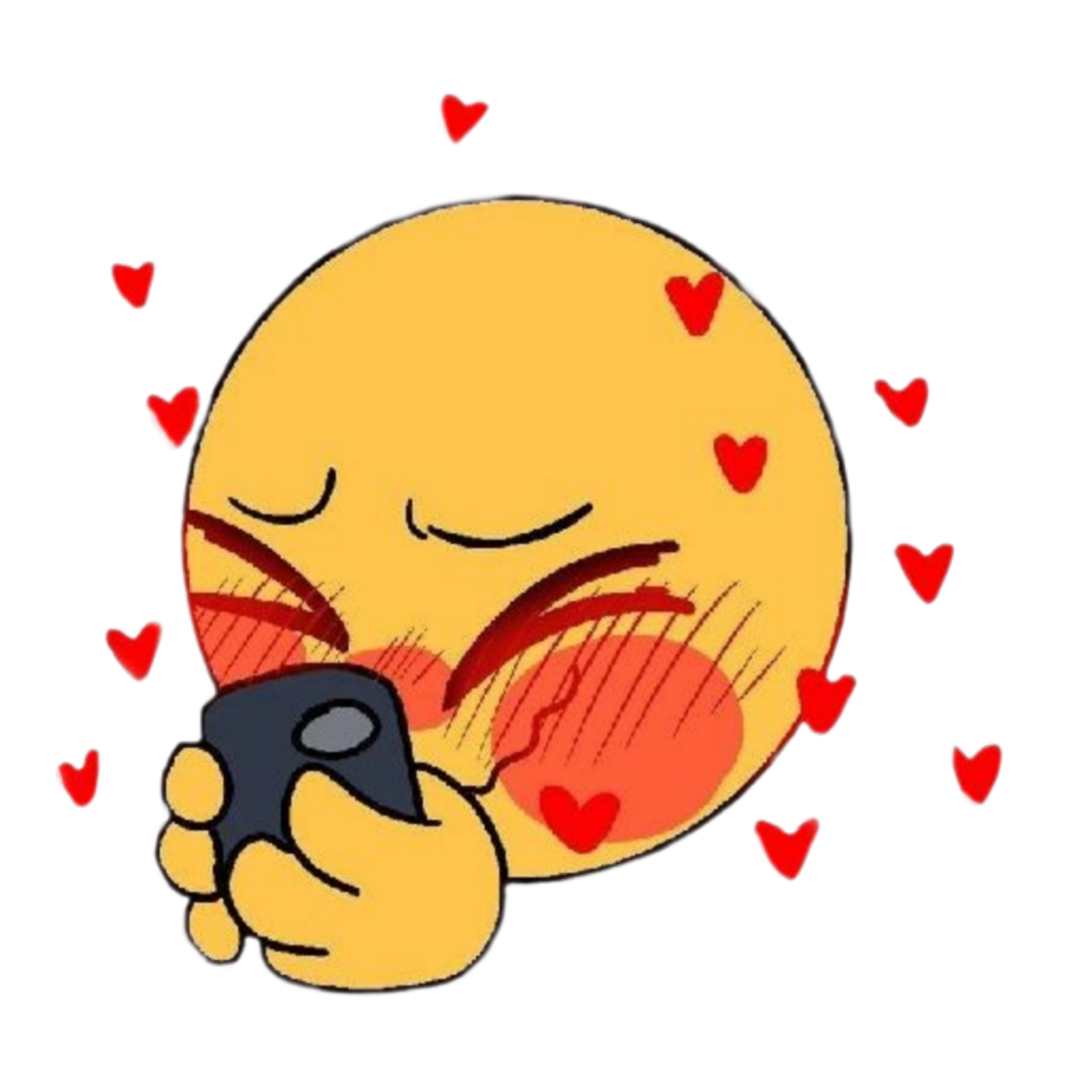 shitpost emoji cute hearts love sticker by @_bakinu_