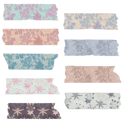 floral flowers floralpattern washitape tape vintage pastels aesthetic collage sticky attatch ripped messy artistic set paper freetoedit
