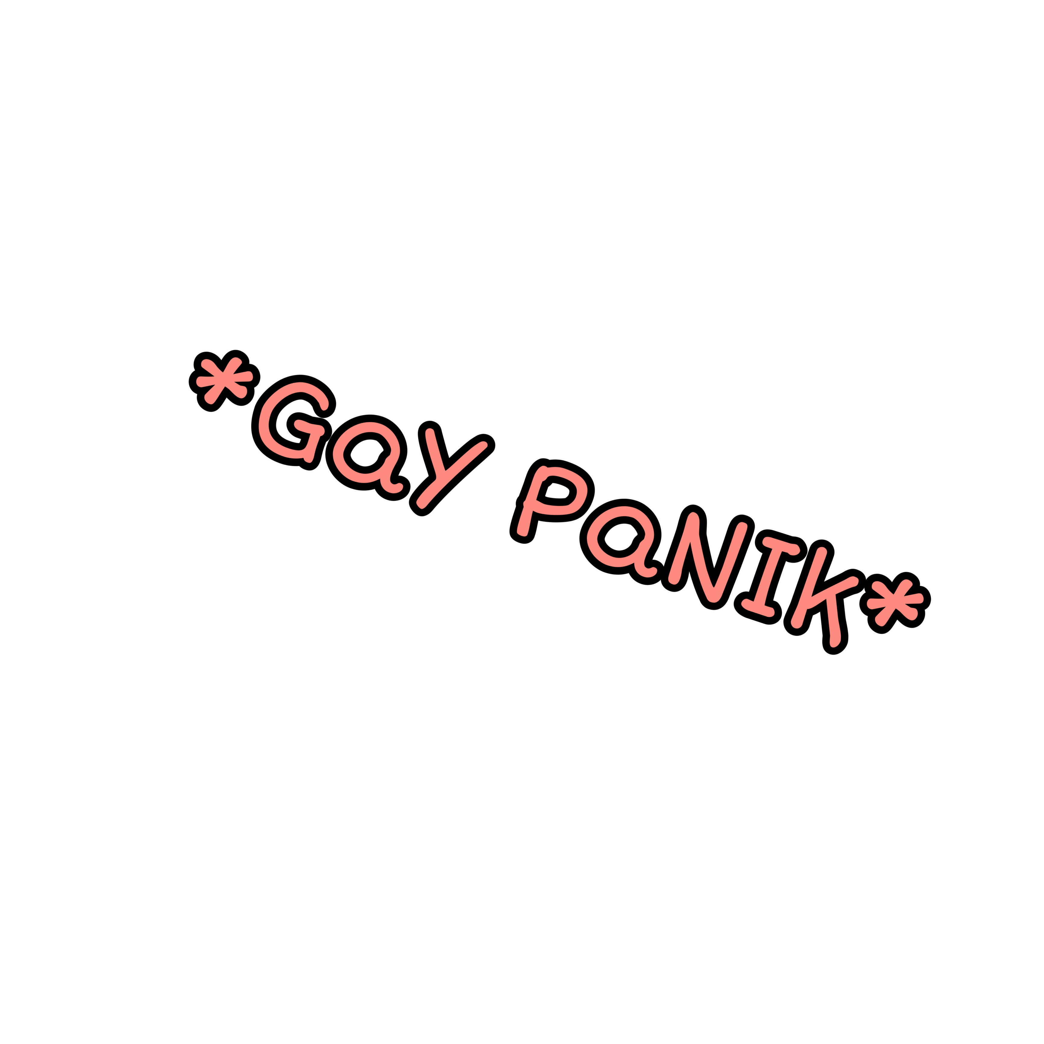 Gay Panic Pink Idk Anime Simp Sticker By R4nb00beloved