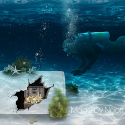 can diver underwater treasure freetoedit ircdesignthecan designthecan