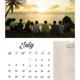 ateez wave july 2021 july2021 calendar choisan san birthday freetoedit