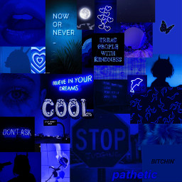 blue blueaesthetic collage freetoedit