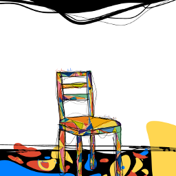 chair colorful abstract art digitalart line yellow red blue triangle primarycolors geometrical geometricart bird smile dinosaur fish shoe trippy