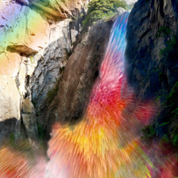 freetoedit waterfall rainbow