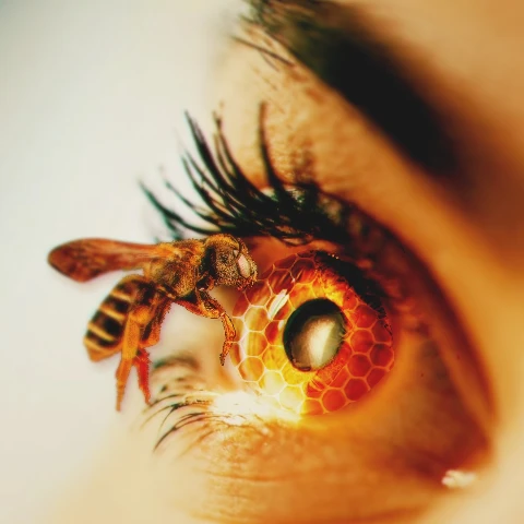 #bee,#eye,#honeycomb,#surreal,#freetoedit,#fcinyourownway,#inyourownway