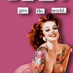 retro pinup vintage oraclecard selflove advice pink woman text typography quote lady freetoedit
