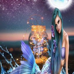 mermaid sparkles shimmer beach water stickers shine farries challengemookup prettygirl