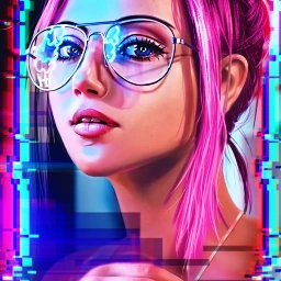 frame neon glitch pink pinkhair glasses girl cute freetoedit srcglitchneonframe glitchneonframe