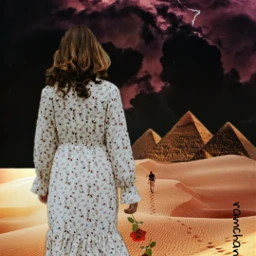 cottonclouds2021 heartbreak egyptphotography pyramids rose sand footsteps thunder clouds eagle pinksky desert freetoedit eccottonclouds2021