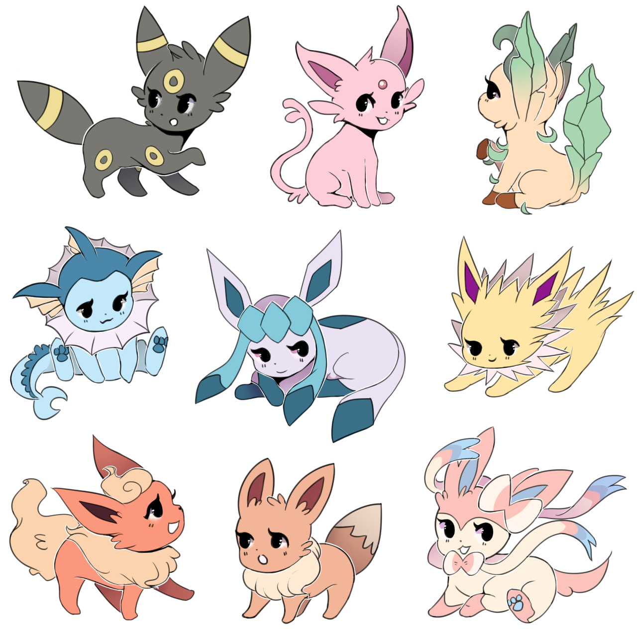 pokemon eeveeloutions eevee umbreaon sticker by @_pokefam_