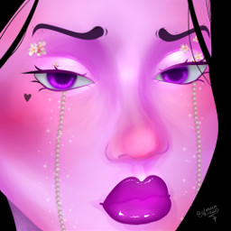 girl purple art artist wacom soft