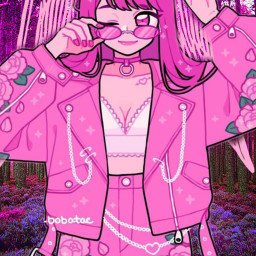 freetoedit pink forest neon bored edit