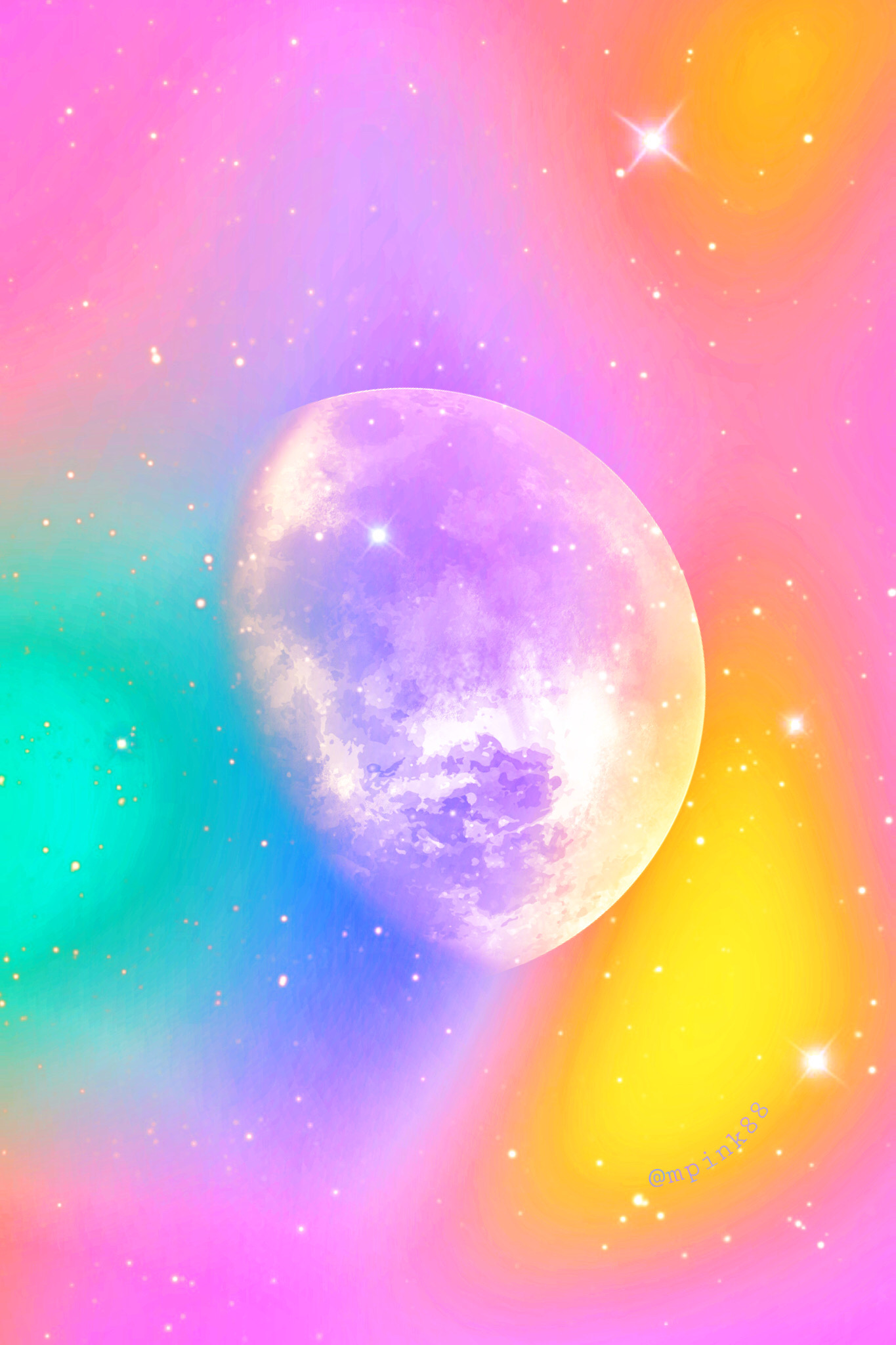#freetoedit @mpink88 #glitter #sparkles #galaxy #sky #stars #moon #nature #landscape #space #pastel #colorful #cute #kawaii #gradient #aesthetic #pink #cos