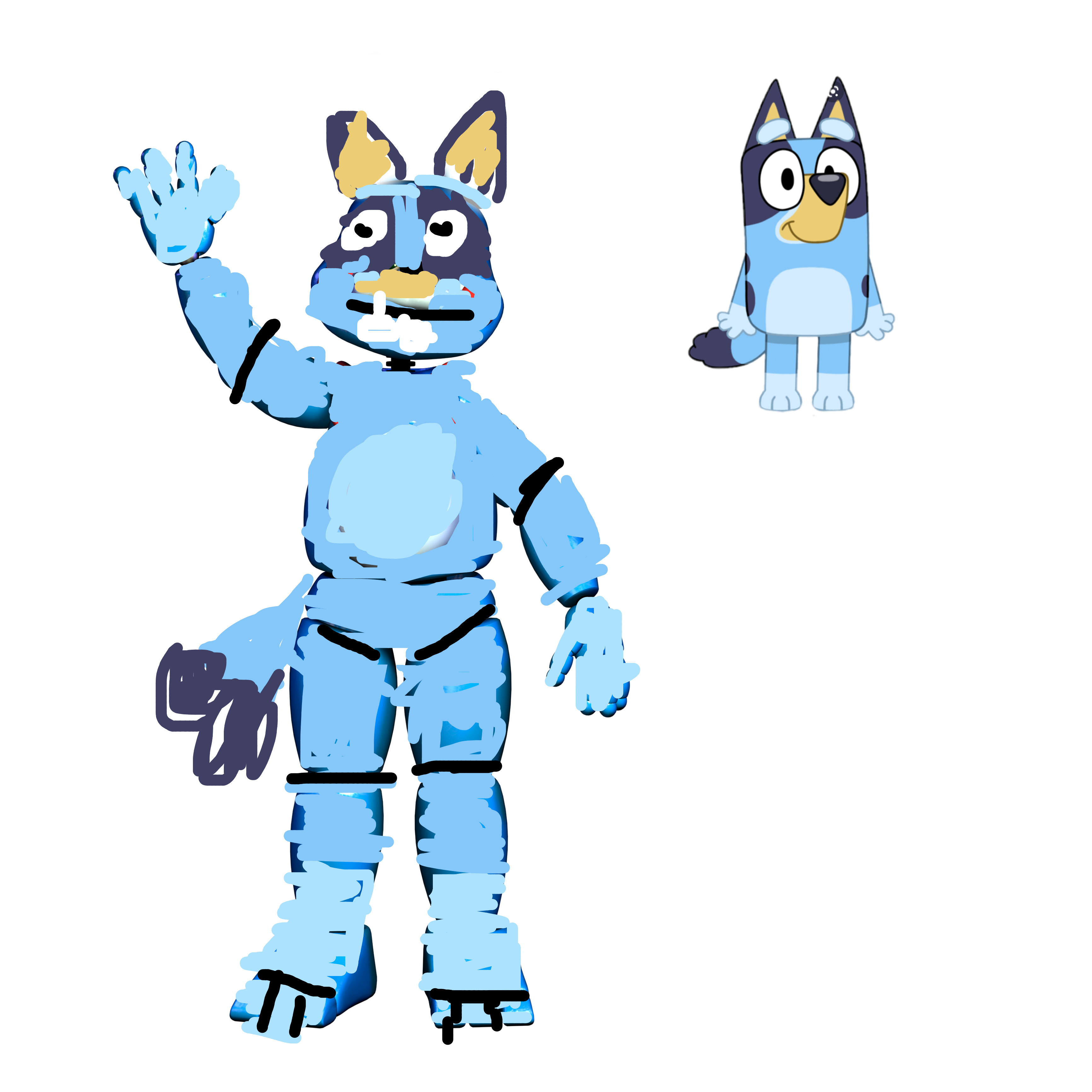 Bluey Fnaf Freetoedit Bluey Sticker By Limousinebinhminhtai The Best