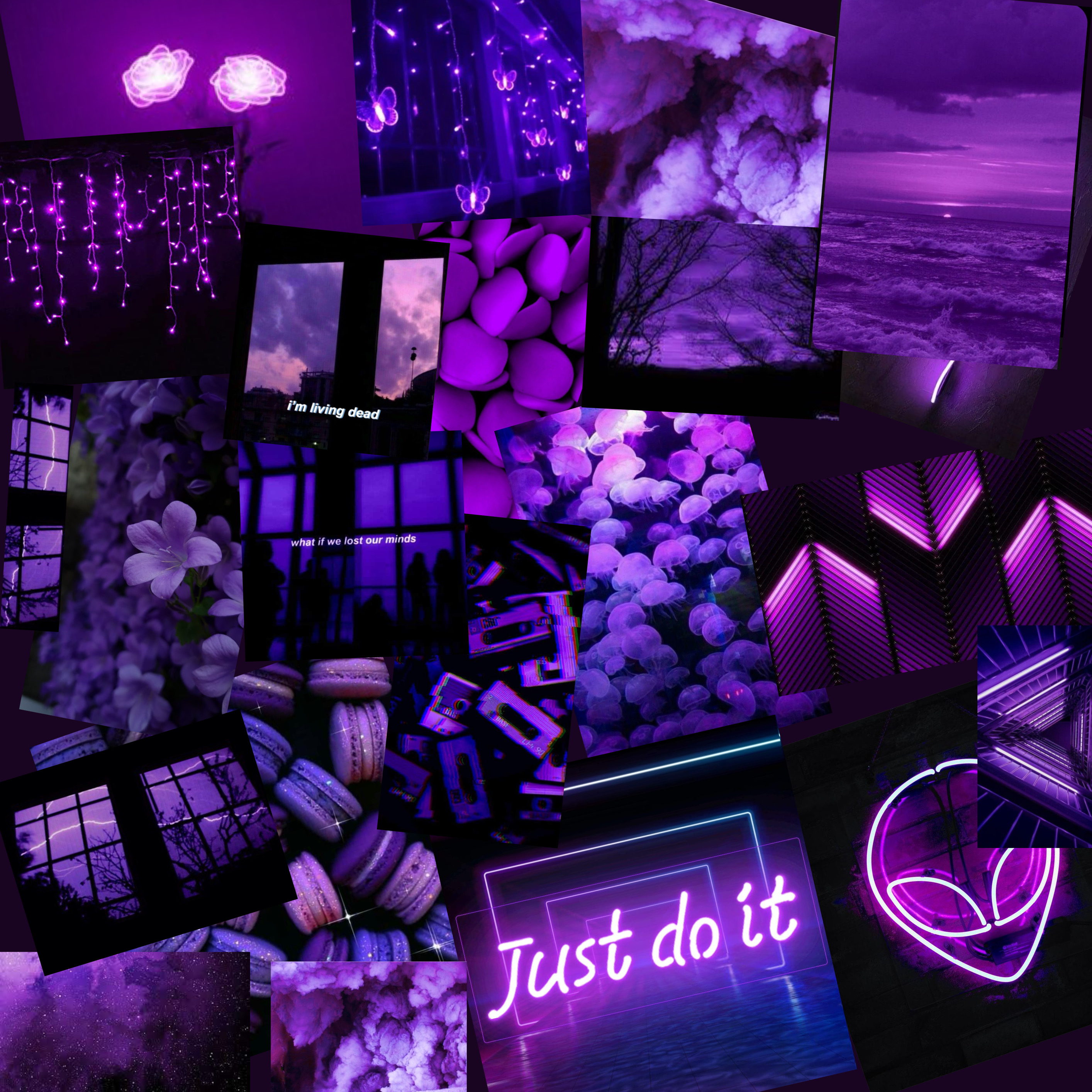 Purple Aesthetic Collage Wallpapers  Wallpaper Cave