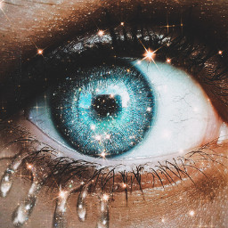 freetoedit eye crying tear tears glitter sparkles blue blueeyes eyes interesting sincerlythatgirl picsart