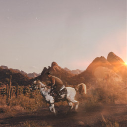 rdr2 adventure desert sunsetsky mexicanfilter picsartmaster horseriding cowboy vintageeffect vintage editedbyme freetoedit