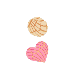 bread cute mexican conchitas pink white freetoedit