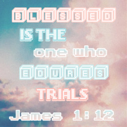 freetoedit blessed trials biblequote bibleverse christian prayernight clouds pixeltext pinkandblue inspiration