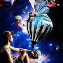galaxy planets myart byme life love challenge picsartchallenge effectart freetoedit local srcflyingairballoons flyingairballoons
