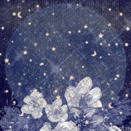 freetoedit art pretty beautiful background moon blue aesthetic aestheticedit edit sparkle stars blueaesthetic flower