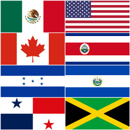 mexico estadosunidos canada costarica honduras elsalvador panama jamaica collage collages banderas