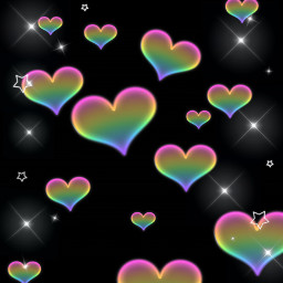 freetoedit rainbow hearts sparkles aesthetic