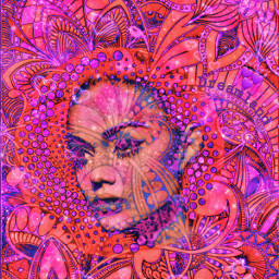 dreamland brightcolors fantasygarden colorful fataleffect zentangle brusheffect face woman local