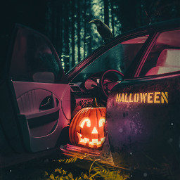 halloween pumpkin night forest scaryedit thedenarts heypicsart artawesome freetoedit local