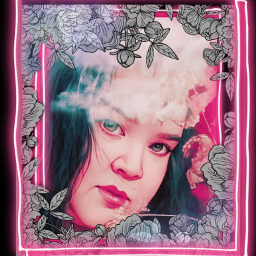 person people selfportrait portrait prequel replay remix neon pink pinkandgrey neonpink freetoedit