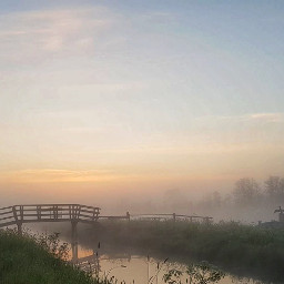 nature landscape fog bridge channel myphotography