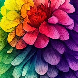 freetoedit flower painting flowers rainbowflower